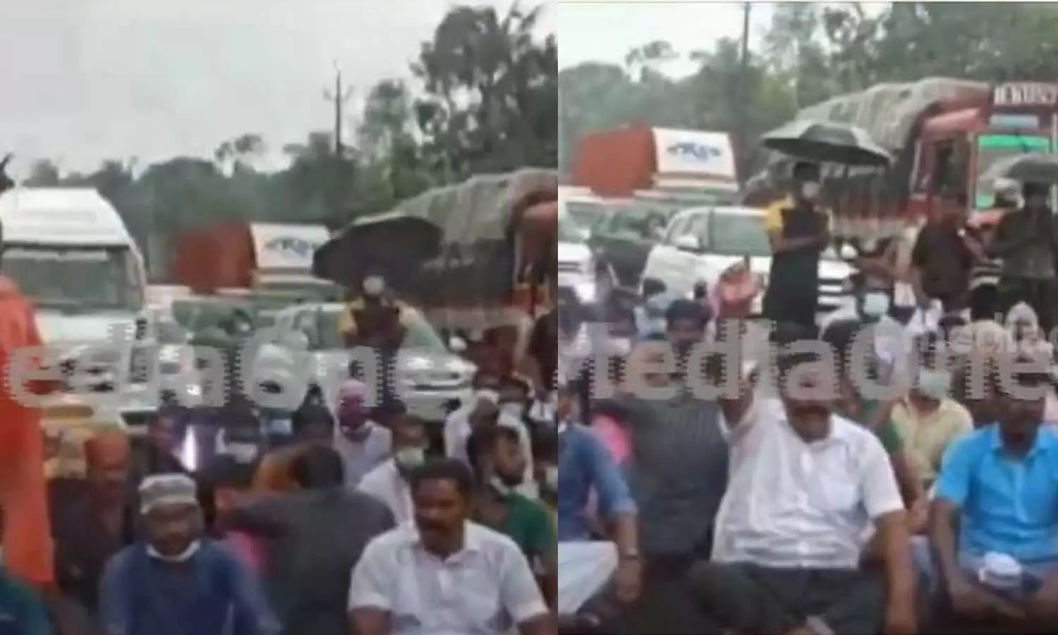 കാണാതായ മത്സ്യതൊഴിലാളികൾക്കായുള്ള  തെരച്ചിൽ ഊർജ്ജിതമാക്കണമെന്നാവശ്യപ്പെട്ട് പ്രതിഷേധം