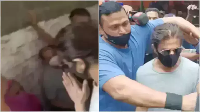 ആരാധകരെ കൈകൂപ്പി അഭിവാദ്യം ചെയ്ത് ഷാറൂഖ്; ആര്യനുമായി സംസാരിച്ചത് 18 മിനുറ്റോളം