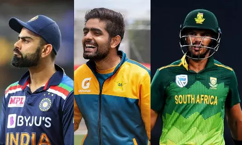 ടി20 റാങ്കിങ്: കോഹ്ലിക്ക് ക്ഷീണം, കുതിച്ചെത്തി മാർക്രം, ഇളക്കം തട്ടാതെ ബാബർ ടി20 റാങ്കിങ്: കോഹ്ലിക്ക് ക്ഷീണം, കുതിച്ചെത്തി മാർക്രം, ഇളക്കം തട്ടാതെ ബാബർ