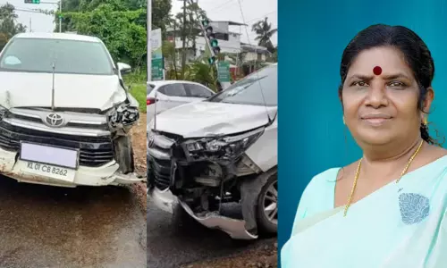 മന്ത്രി ചിഞ്ചുറാണിയുടെ വാഹനം അപകടത്തില്‍പ്പെട്ടു