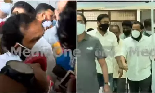 പൂമാലയും പൂച്ചെണ്ടുമായി വരവേല്‍പ്പ്; ബിനീഷ് കോടിയേരിയെ കാത്തിരുന്നത് സുഹൃത്തുക്കളുടെ വലിയ നിര