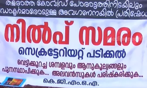 ശമ്പള പരിഷ്കരണം: സമരം ചെയ്യുന്ന ഡോക്ടർമാരെ സർക്കാർ ചർച്ചക്ക് വിളിച്ചു