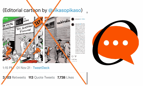 നോൺ ഹലാൽ വിവാദം; ഓപ്ഇന്ത്യയുടെ കാർട്ടൂൺ നീക്കം ചെയ്ത് ട്വിറ്റർ