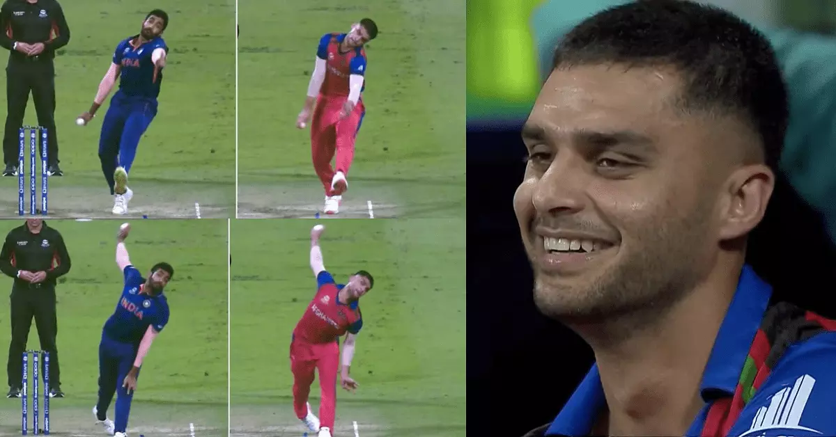 ബൗളിങ് ആക്ഷനെല്ലാം ബുംറയെപ്പോലെ: ചിരിച്ച് അഫ്ഗാൻ പേസ് ബൗളർ നവീനുൽ ഹഖ് ബൗളിങ് ആക്ഷനെല്ലാം ബുംറയെപ്പോലെ: ചിരിച്ച് അഫ്ഗാൻ പേസ് ബൗളർ നവീനുൽ ഹഖ്