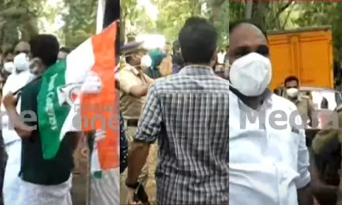 കടുവ ഷൂട്ടിങ് സെറ്റിലേക്ക് യൂത്ത് കോൺഗ്രസ് മാർച്ച്