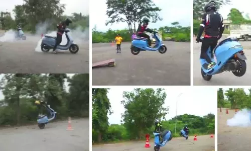 അഭ്യാസം കാണിക്കാനും തങ്ങളുടെ സ്‌കൂട്ടർ റെഡിയാണ്; വീഡിയോ പങ്കുവച്ച് ഒല സിഇഒ