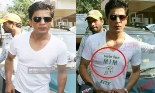 ഉവൈസിയുടെ പാർട്ടിക്ക് വോട്ട് തേടി ഷാറൂഖ് ഖാൻ; പഴയ ഫോട്ടോ എഡിറ്റ് ചെയ്ത് വ്യാജ പ്രചാരണം