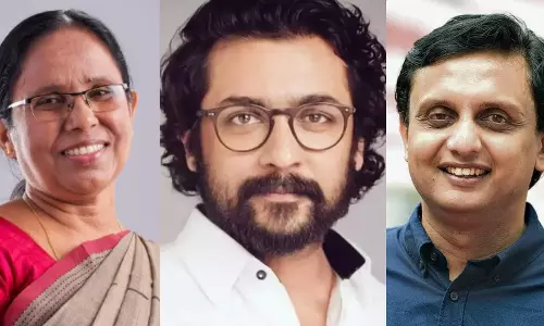 ജയ് ഭീം ഇഷ്ടപ്പെട്ടതിൽ സന്തോഷം; മുഹമ്മദ് റിയാസിനും ശൈലജ ടീച്ചർക്കും നന്ദിയറിയിച്ച് സൂര്യ