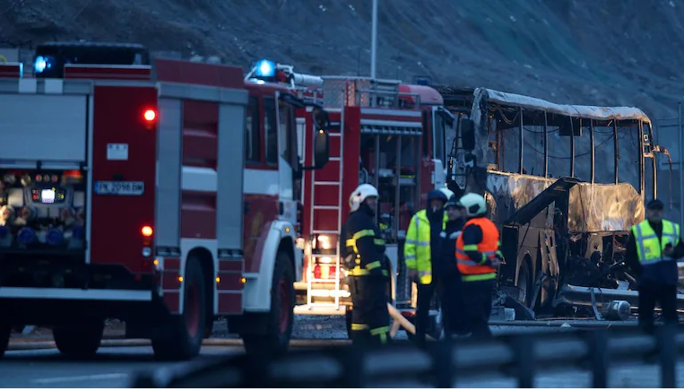 ബള്‍ഗേറിയയില്‍ ബസിന് തീ പിടിച്ച് 45 മരണം