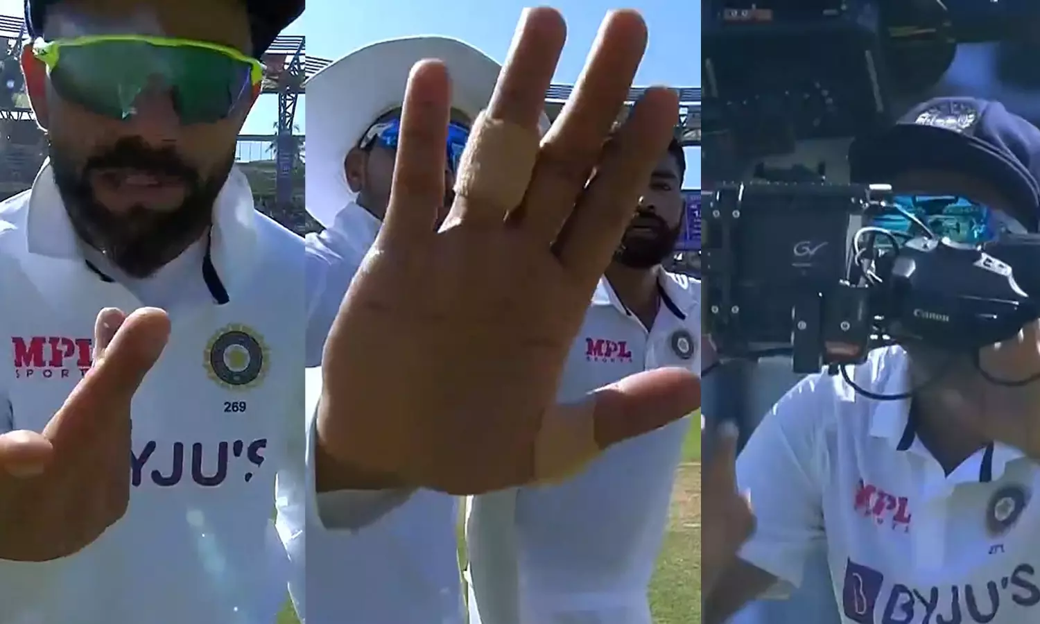 എന്തായിത്? ഇവിടെയല്ല,  മുകളിൽ: കളി തടസപ്പെടുത്തി സ്‌പൈഡർ ക്യാമറ