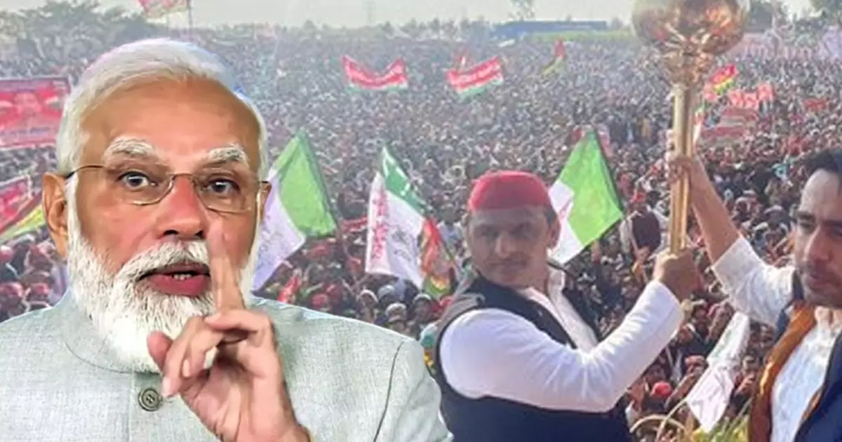 ചുവന്ന തൊപ്പിക്കാരെ സൂക്ഷിക്കാൻ മോദി;തേങ്ങ റോഡുടയ്ക്കുന്നതാണോ ബിജെപി വികസനമെന്ന് അഖിലേഷ്