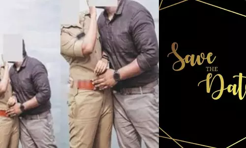 പൊലീസ് യൂണിഫോമില്‍ വനിത എസ്‌.ഐയുടെ സേവ് ദ ഡേറ്റ് ഫോട്ടോഷൂട്ട്; വിവാദം