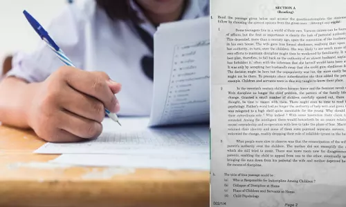 സ്ത്രീ പുരുഷ തുല്യത കുടുംബത്തിലെ അച്ചടക്കം ഇല്ലാതായി, വിവാദ ചോദ്യപേപ്പറുമായി സി.ബി.എസ്.ഇ