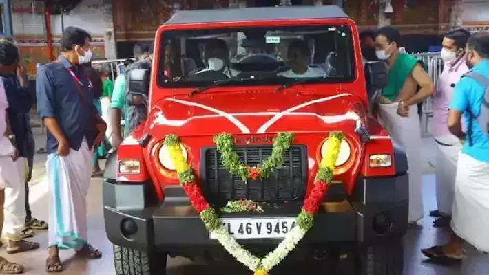 ഗുരുവായൂരപ്പന്‍റെ ഥാര്‍ ഇനി  അമല്‍ മുഹമ്മദിന് സ്വന്തം