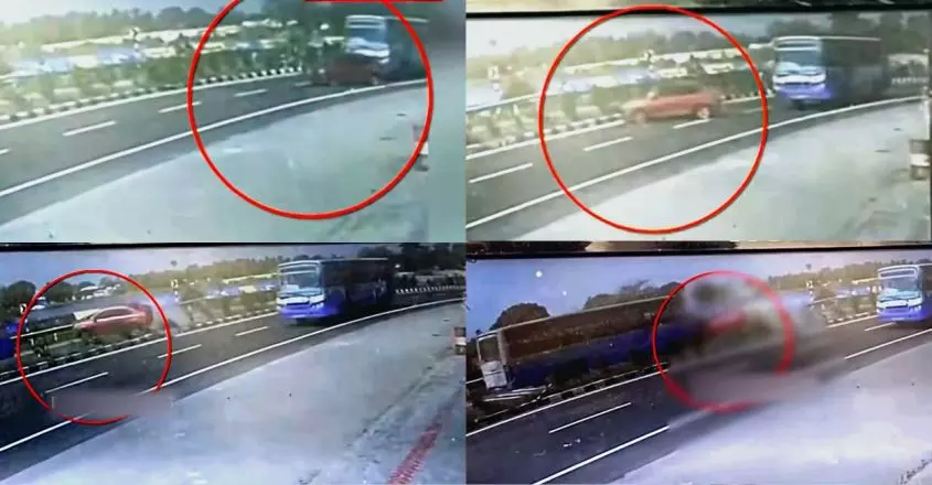 കാറിലിടിച്ച് നിർത്താതെ പോയ ബസ്സിനെ പിന്തുടർന്ന ഡോക്ടർക്ക് ദാരുണാന്ത്യം; വീഡിയോ