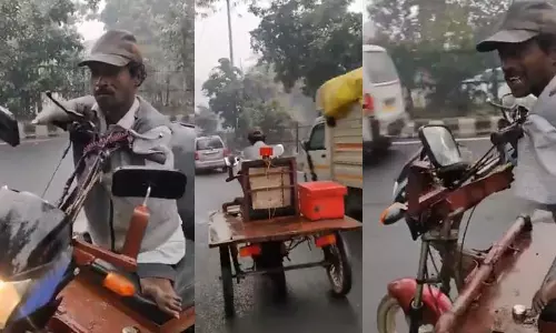 കൈയും കാലുമില്ലെങ്കിലും വണ്ടിയോടിച്ച് കുടുംബം പോറ്റുന്നു; വിഡിയോ പങ്കുവച്ച് ആനന്ദ് മഹീന്ദ്ര; ജോലിക്കും ശുപാർശ