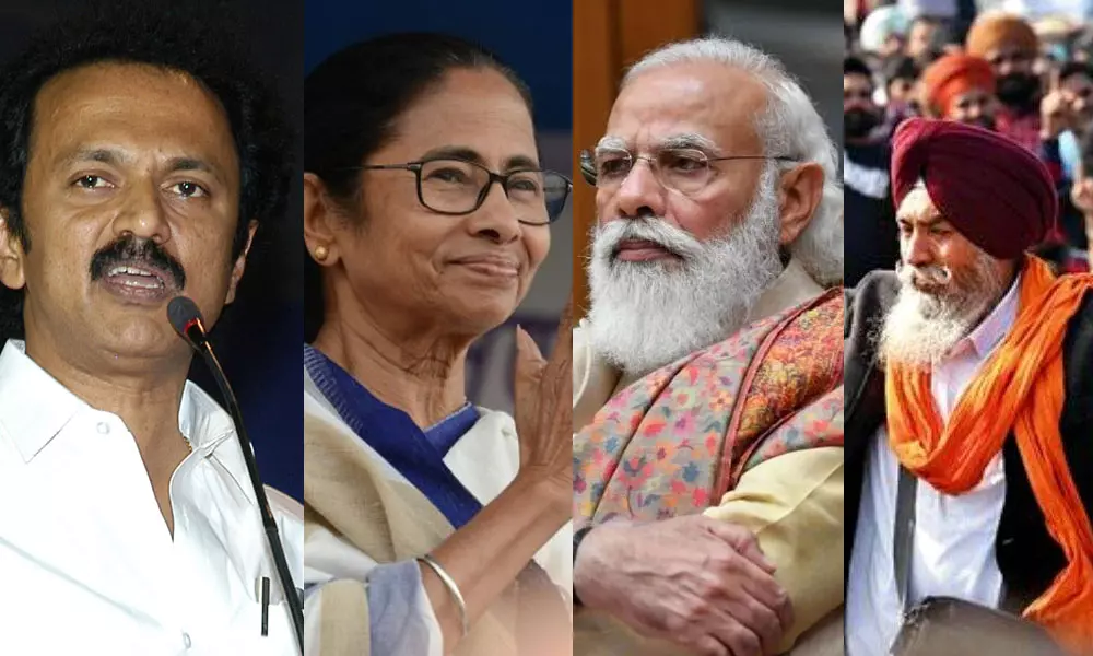 കർഷകർക്കു മുമ്പിൽ മോദി മുട്ടുമടക്കിയ വർഷം, മമതയും സ്റ്റാലിനും വാണ കാലം