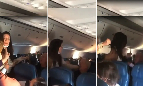 വിമാനത്തില്‍ മാസ്‌ക് ധരിക്കാതെ ഭക്ഷണം കഴിച്ച വയോധികനെ മര്‍ദിക്കുന്ന വീഡിയോ വൈറലാവുന്നു