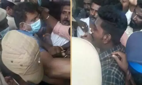 സ്കൂളില്‍ ആര്‍.എസ്.എസ് പരിശീലന പരിപാടി:  അന്വേഷിക്കാനെത്തിയ പൊലീസുകാരെ പ്രവര്‍ത്തകര്‍ കയ്യേറ്റം ചെയ്തു