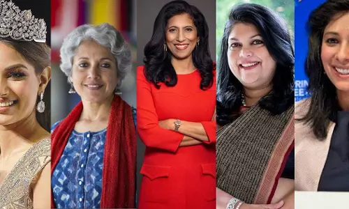 ഹർനാസ് സന്ധു, ലീന നായർ, സൗമ്യ സ്വാമിനാഥൻ, ഗീത ഗോപിനാഥ്; പെൺകുതിപ്പിന്റെ പൊൻവർഷം