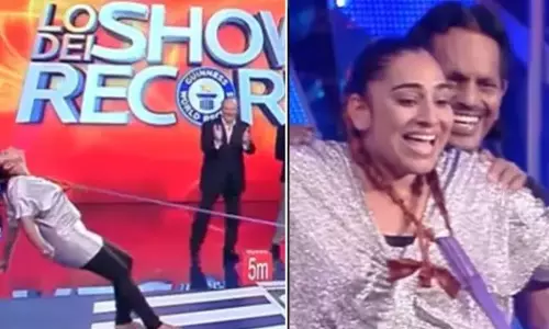 12,216 കിലോയുള്ള ബസ് മുടി കൊണ്ട് വലിച്ച് ഇന്ത്യക്കാരി, വിഡിയോ വൈറൽ