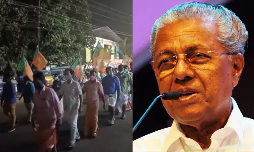 പിണറായിയെ വെട്ടിനുറുക്കി പട്ടിക്കിട്ട് കൊടുക്കും ഞങ്ങൾ; മുഖ്യമന്ത്രിക്കെതിരെ ബിജെപി റാലിയിൽ കൊലവിളി മുദ്രാവാക്യം