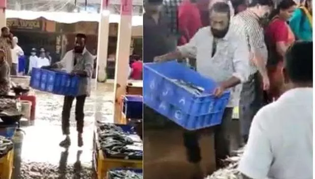 തളിപ്പറമ്പ് ചന്തയിൽ മീന് കുട്ട ചുമക്കുന്ന ഹരിശ്രീ അശോകന്; വൈറലായി വീഡിയോ തളിപ്പറമ്പ് ചന്തയിൽ മീന് കുട്ട ചുമക്കുന്ന ഹരിശ്രീ അശോകന്; വൈറലായി വീഡിയോ