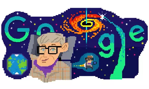 സ്റ്റീഫന്‍ ഹോകിങ്‌സിന്റെ ജന്മദിനത്തില്‍ പ്രത്യക ഡൂഡിലുമായി ഗൂഗിള്‍