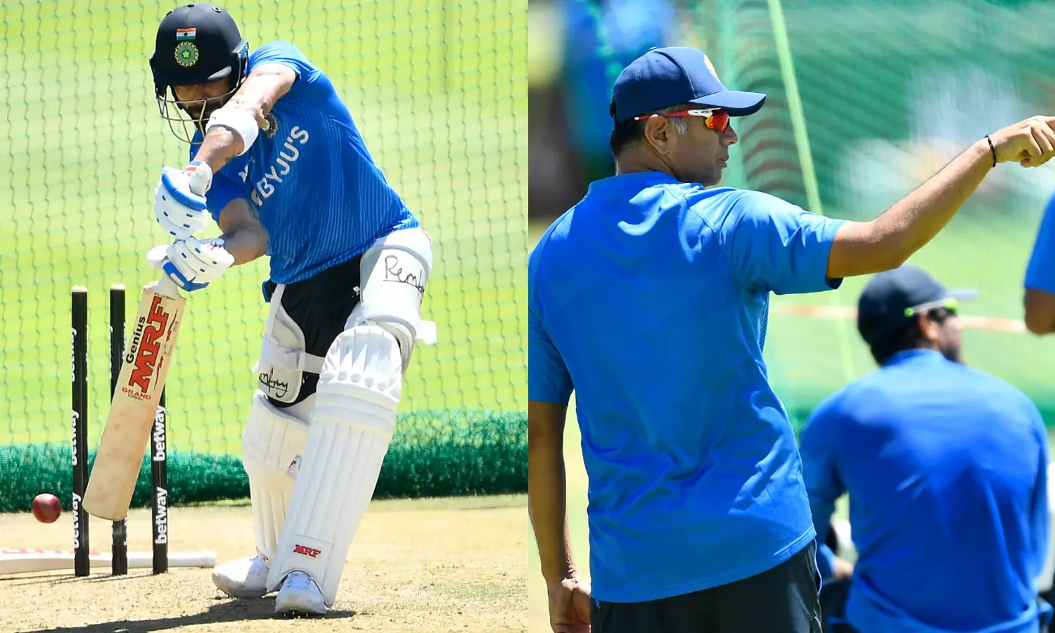 ബാറ്റെടുത്ത് കോഹ്ലി: ആഹ്ലാദത്തിൽ ഇന്ത്യൻ ക്യാമ്പ്, നിർദേശങ്ങളുമായി ദ്രാവിഡ് ബാറ്റെടുത്ത് കോഹ്ലി: ആഹ്ലാദത്തിൽ ഇന്ത്യൻ ക്യാമ്പ്, നിർദേശങ്ങളുമായി ദ്രാവിഡ്