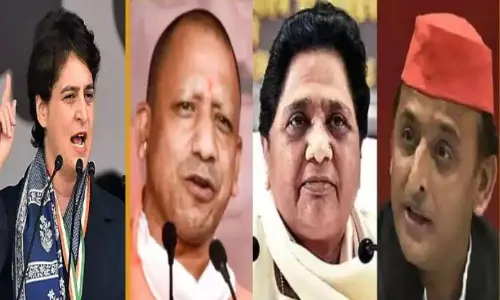 പോരാട്ടം കനത്ത് യു.പി:രണ്ടാമൂഴത്തിന് കച്ചമുറുക്കി യോഗി, സകല അടവും പുറത്തെടുത്ത് പ്രതിപക്ഷം