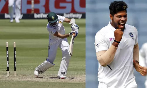 കുറ്റി തെറിപ്പിച്ച് ഉമേഷ് യാദവിന്റെ വരവ്: ദക്ഷിണാഫ്രിക്കയ്ക്ക് മൂന്ന് വിക്കറ്റുകള്‍ നഷ്ടം