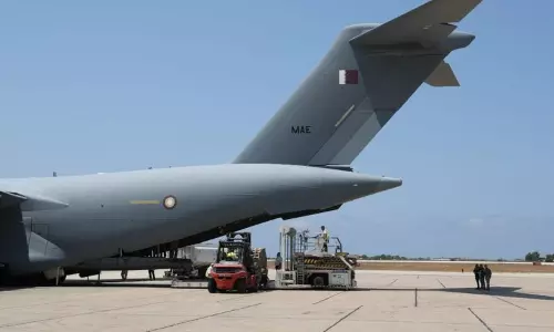 ഭക്ഷ്യ സഹായവുമായി ഖത്തര്‍ വിമാനം ബെയ്റൂത്തിലെത്തി