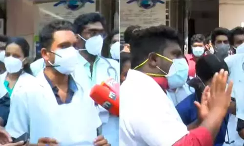 ക്ലാസുകളില്ല, കോവിഡ് ഡ്യൂട്ടി മാത്രം; ഒ.പി ബഹിഷ്കരിച്ച് ഇന്റേൺഷിപ്പ് ഹൗസ് സർജൻമാര് ക്ലാസുകളില്ല, കോവിഡ് ഡ്യൂട്ടി മാത്രം; ഒ.പി ബഹിഷ്കരിച്ച് ഇന്റേൺഷിപ്പ് ഹൗസ് സർജൻമാര്