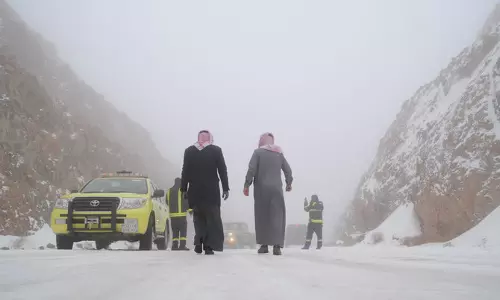 സൗദിയിൽ അതിശൈത്യം തുടരുന്നു; ഇന്നത്തെ താപനില മൈനസ് മൂന്ന്