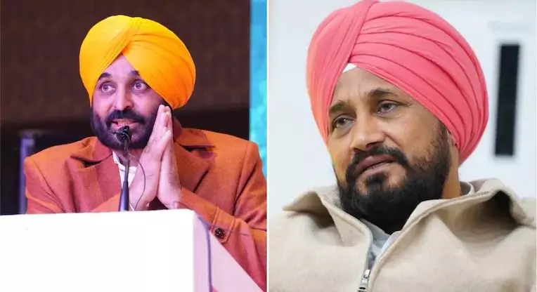 ധൈര്യമുണ്ടെങ്കിൽ ധുരിയിൽ നിന്ന് മത്സരിക്കൂ; പഞ്ചാബ് മുഖ്യമന്ത്രി   ഛന്നിയെ വെല്ലുവിളിച്ച് ഭഗ്‍വന്ത് മൻ