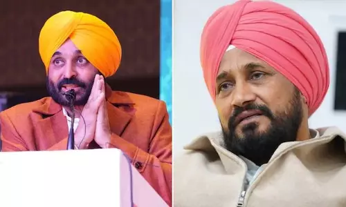 ധൈര്യമുണ്ടെങ്കിൽ ധുരിയിൽ നിന്ന് മത്സരിക്കൂ; പഞ്ചാബ് മുഖ്യമന്ത്രി   ഛന്നിയെ വെല്ലുവിളിച്ച് ഭഗ്‍വന്ത് മൻ