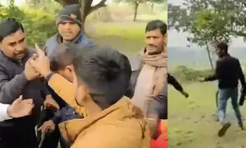 കുട്ടികൾക്ക് നേരെ വെടിയുതിർത്തു; ബി.ജെ.പി മന്ത്രിപുത്രനെ കൈകാര്യം ചെയ്ത് നാട്ടുകാർ