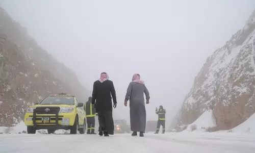 സൗദിയില്‍ അതിശൈത്യം ഈ ആഴ്ച കൂടി തുടരും: കാലാവസ്ഥാ കേന്ദ്രം