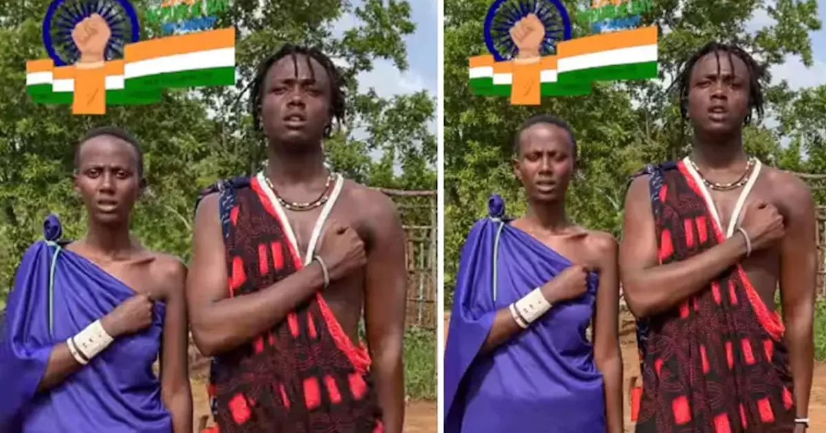 റിപബ്ലിക് ദിനത്തിൽ ഇന്ത്യൻ ദേശീയ ഗാനമാലപിച്ച് ടാൻസാനിയൻ സഹോദരങ്ങൾ