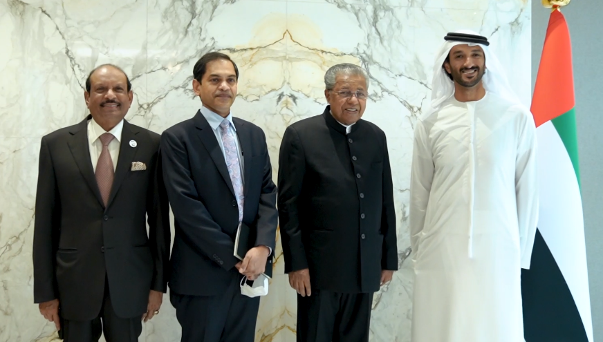 യു.എ.ഇ സാമ്പത്തിക വകുപ്പ് മന്ത്രിയുമായി മുഖ്യമന്ത്രി കൂടിക്കാഴ്‌ച നടത്തി