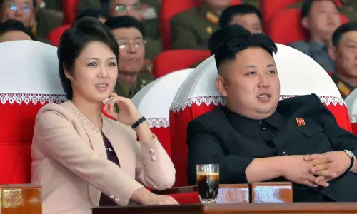 അഞ്ചു മാസത്തിനു ശേഷം പൊതുവേദിയിൽ കിമ്മിന്റെ ഭാര്യ