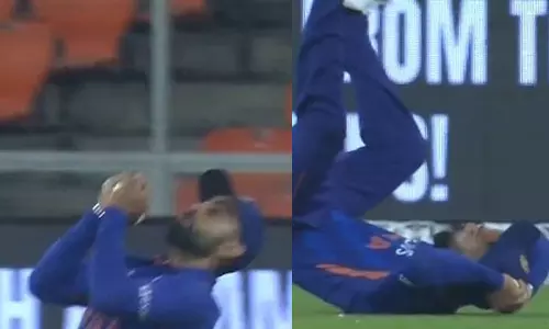 ക്യാച്ച് എടുക്കുന്നതിനിടെ തലയടിച്ചു വീണു,ഒരു നിമിഷം ആശങ്ക നിറച്ച് കോഹ്‌ലി- വീഡിയോ