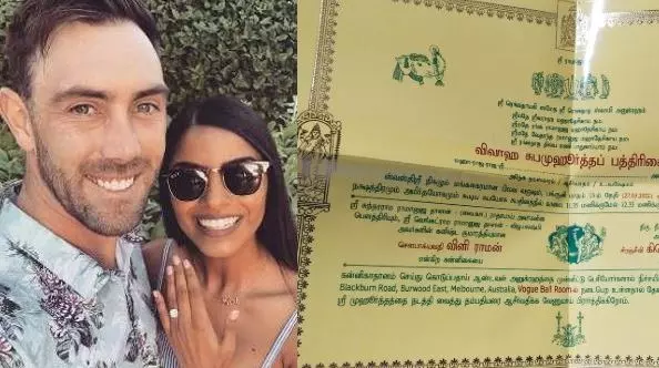 മാക്സ്‍വെല്‍ ഇനി ഇന്ത്യയുടെ മരുമകന്‍... വിവാഹക്ഷണക്കത്ത് തമിഴില്‍