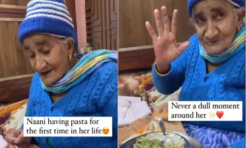 ജീവിതത്തില് ആദ്യമായി പാസ്ത കഴിച്ചു; മുത്തശ്ശിയുടെ വീഡിയോ വൈറലാവുന്നു ജീവിതത്തില് ആദ്യമായി പാസ്ത കഴിച്ചു; മുത്തശ്ശിയുടെ വീഡിയോ വൈറലാവുന്നു