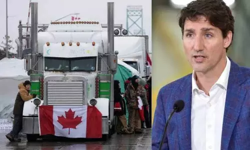 കോവിഡ് നിയന്ത്രണങ്ങൾക്കെതിരായ ട്രക്ക് സമരം; കാനഡയിൽ അടിയന്തരാവസ്ഥ പ്രഖ്യാപിച്ചു കോവിഡ് നിയന്ത്രണങ്ങൾക്കെതിരായ ട്രക്ക് സമരം; കാനഡയിൽ അടിയന്തരാവസ്ഥ പ്രഖ്യാപിച്ചു