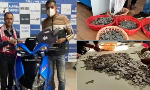 എത്തിയത് ഒരു ചാക്ക് നാണയങ്ങളുമായി; മടങ്ങിയത് സ്വപ്‌നവാഹനവുമായി