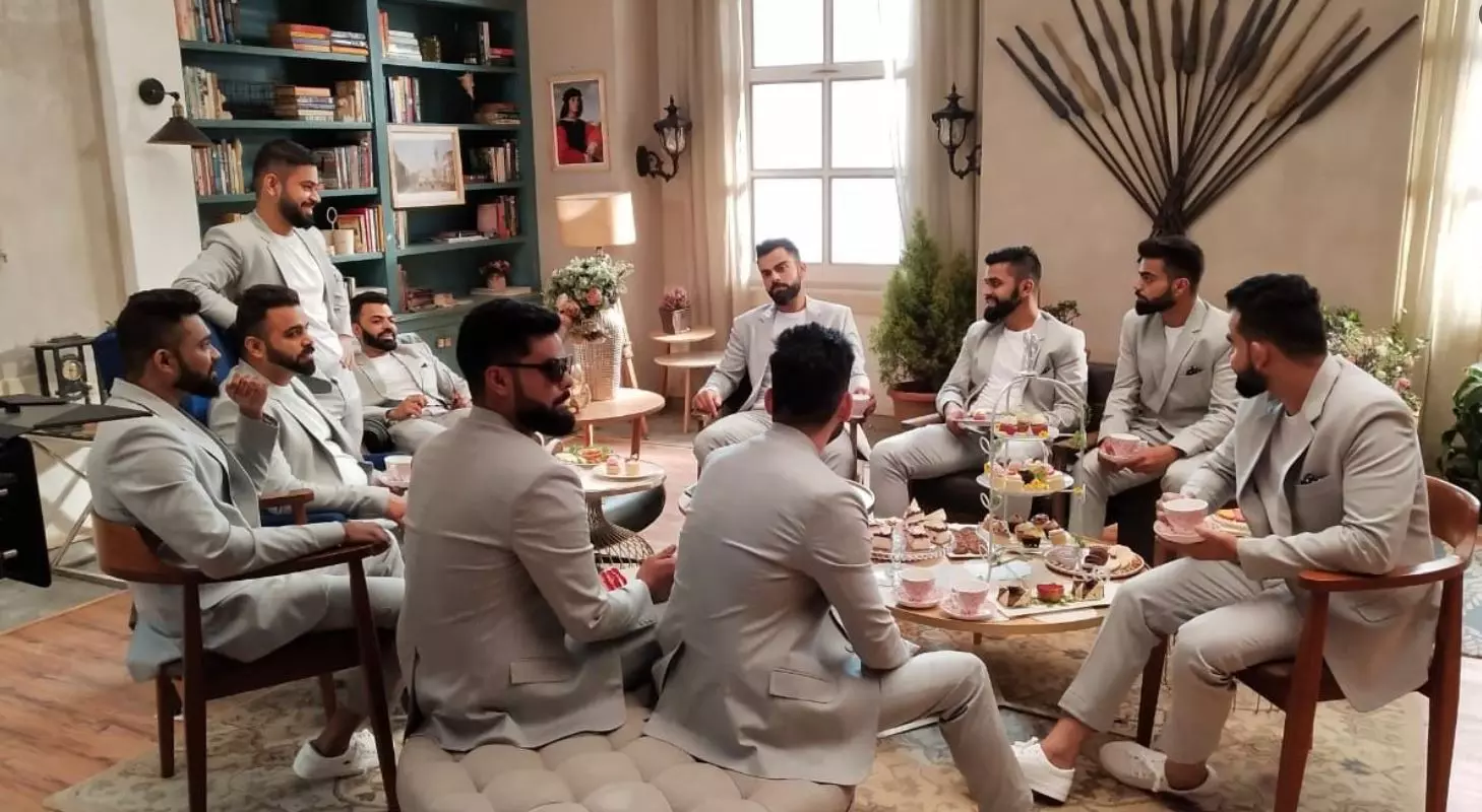 ഇതിലേതാ ഒറിജിനല്‍...!! കോഹ്‍ലിയും ഒന്‍പത് അപരന്മാരും