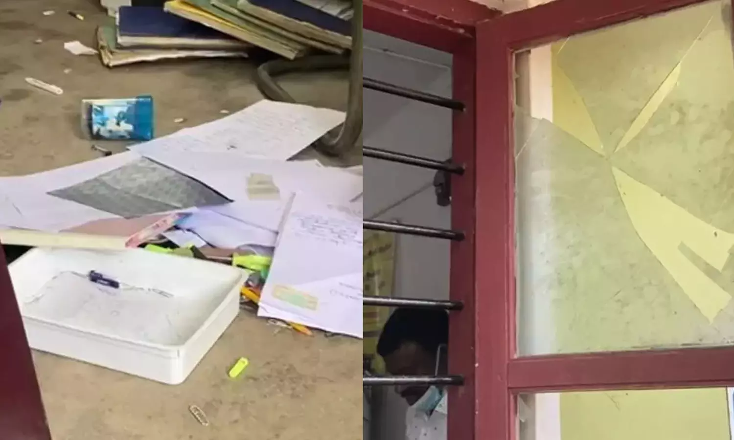 ഇടുക്കി പൂപ്പാറ വില്ലേജ് ഓഫീസിൽ ആക്രമണം