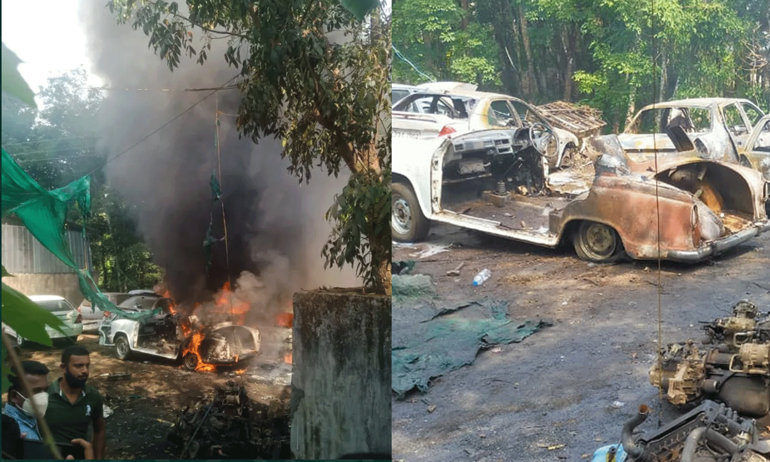 കോട്ടയത്ത് വൻ തീപിടുത്തം; മൂന്നു അന്യസംസ്ഥാന തൊഴിലാളികൾക്ക് പൊള്ളലേറ്റു കോട്ടയത്ത് വൻ തീപിടുത്തം; മൂന്നു അന്യസംസ്ഥാന തൊഴിലാളികൾക്ക് പൊള്ളലേറ്റു