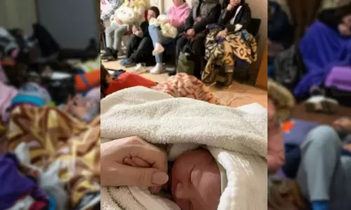 വെടിയൊച്ചയ്ക്കിടയില് ആദ്യ കരച്ചില്; മെട്രോയിലെ ഷെൽറ്ററിൽ കുഞ്ഞിന് ജന്മംനൽകി യുവതി വെടിയൊച്ചയ്ക്കിടയില് ആദ്യ കരച്ചില്; മെട്രോയിലെ ഷെൽറ്ററിൽ കുഞ്ഞിന് ജന്മംനൽകി യുവതി